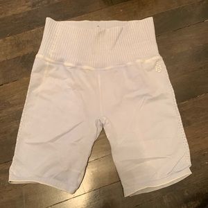 free people light blue good karma biker shorts
